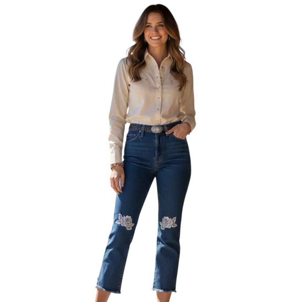 Wrangler vintage Blue Embroidered Women's Jeans size 30x30